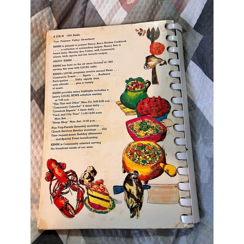 Nancy Ann's Kitchen Cookbook of KSMM Shakopee 1530 Radio Vintage cookbook spiral